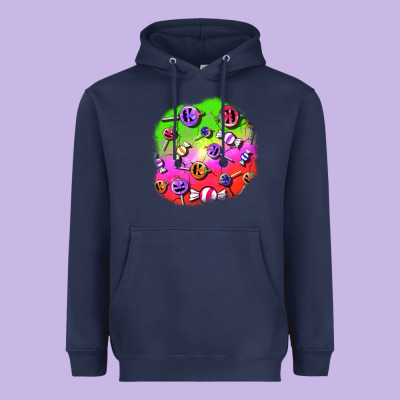 Halloween Candy  Patches Heavyweight Hoodie Designed By Bundleandbundleshop