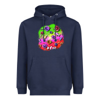 Navy halloween candy  patches Heavyweight Hoodie - BundleAndBundleShop