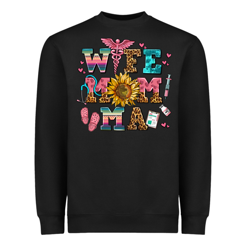 Wife Mom Ma Heavyweight Sweatshirt by AdoDesignShop | Teevron