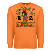 Carrot celebrate 1865 juneteenth with black woman Premium Sweatshirt - LillyAllenDesigns