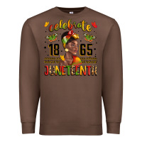Chestnut celebrate 1865 juneteenth with black woman Premium Sweatshirt - LillyAllenDesigns