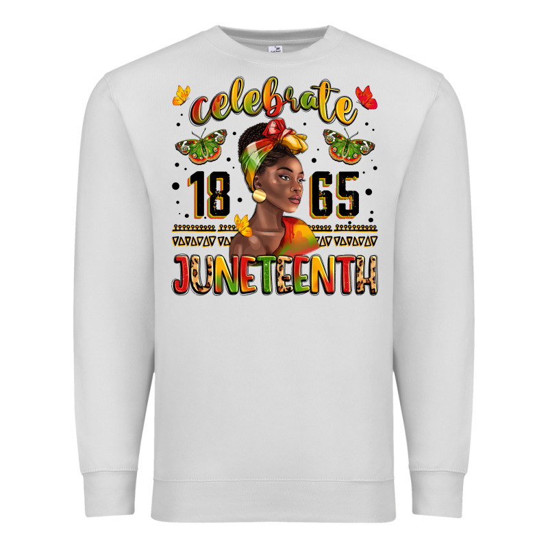 Celebrate 1865 Juneteenth With Black Woman Premium Sweatshirt by LillyAllenDesigns | Teevron