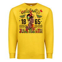 Lemon celebrate 1865 juneteenth with black woman Premium Sweatshirt - LillyAllenDesigns