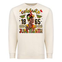 Sandshell celebrate 1865 juneteenth with black woman Premium Sweatshirt - LillyAllenDesigns