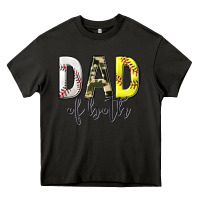 Asphalt dad of both with softball and baseball Heavy Core Tee - texasbilliewilder