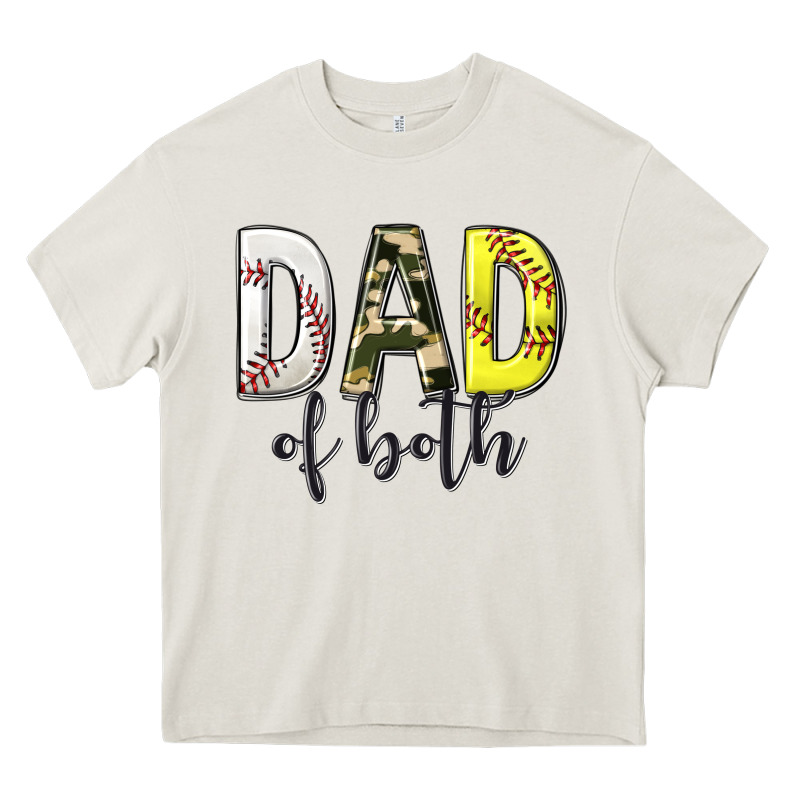 Dad Of Both With Softball And Baseball Heavy Core Tee by texasbilliewilder | Teevron