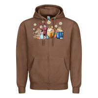Chestnut easter coffee cups Zipper Hoodie - MaliasSmallBusiness
