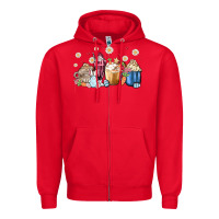 Red easter coffee cups Zipper Hoodie - MaliasSmallBusiness