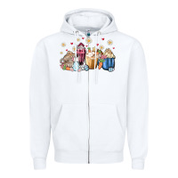 White easter coffee cups Zipper Hoodie - MaliasSmallBusiness