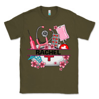 Army Green costom name nurse hat and elements Classic Tee - AdoDesignShop