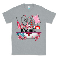 Heather Grey costom name nurse hat and elements Classic Tee - AdoDesignShop