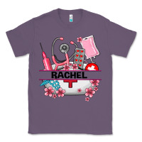 Lavender costom name nurse hat and elements Classic Tee - AdoDesignShop