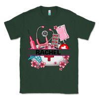 Sports Green costom name nurse hat and elements Classic Tee - AdoDesignShop