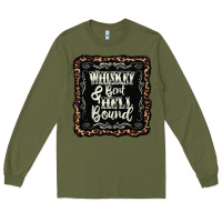 Army Green whiskey bent hell bound black Long Sleeve Tee - AdoDesignShop