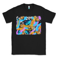 Black easter butterfly with glitter and cowhide  background Classic Tee - Artiststas
