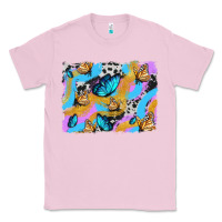 Bubblegum Pink easter butterfly with glitter and cowhide  background Classic Tee - Artiststas