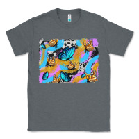 Charcoal Heather easter butterfly with glitter and cowhide  background Classic Tee - Artiststas