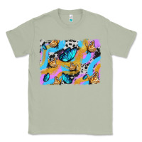 Matcha easter butterfly with glitter and cowhide  background Classic Tee - Artiststas