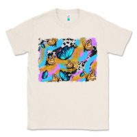 Natural easter butterfly with glitter and cowhide  background Classic Tee - Artiststas