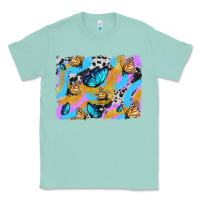 Seafoam easter butterfly with glitter and cowhide  background Classic Tee - Artiststas