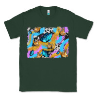 Sports Green easter butterfly with glitter and cowhide  background Classic Tee - Artiststas