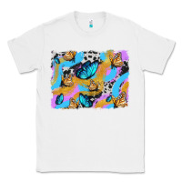 White easter butterfly with glitter and cowhide  background Classic Tee - Artiststas