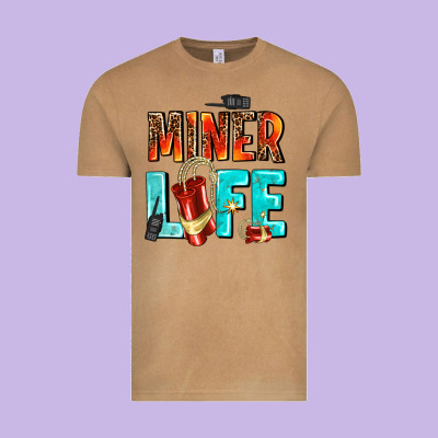 Miner Life Vintage Tee Designed By Adodesignshop