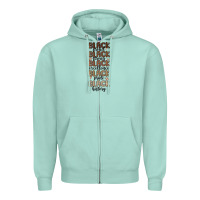 Seafoam black history melanin malia Zipper Hoodie - MaliasSmallBusiness