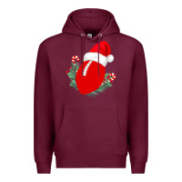 Burgundy Christmas Football Premium Hoodie - Bettercallsaul
