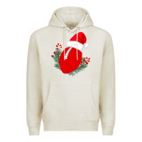 Oatmeal Heather Christmas Football Premium Hoodie - Bettercallsaul