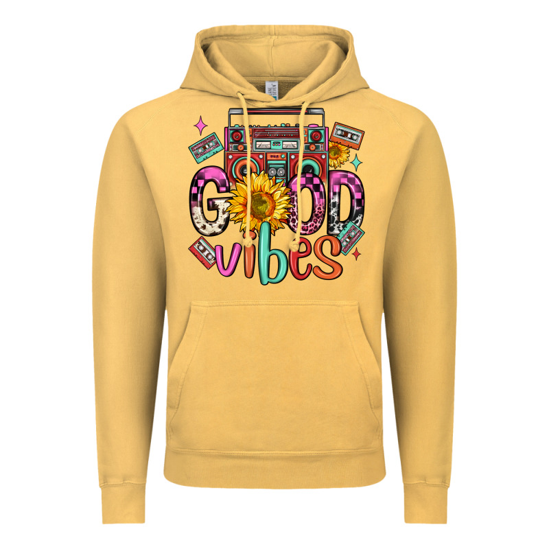 Good Vibes Cassette Boombox Vintage Hoodie by FaDigitalArtStudio | Teevron