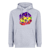 Heather Grey halloween candy  patches Heavyweight Hoodie - BundleAndBundleShop