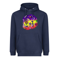Navy halloween candy  patches Heavyweight Hoodie - BundleAndBundleShop