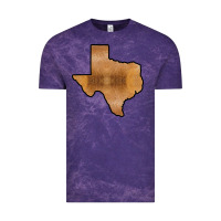 Cloud Purple Texas Map Western Horsehide Pattern Vintage Tee - Bettercallsaul