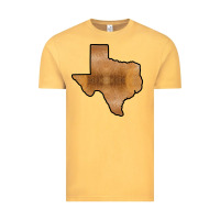 Vintage Mustard Texas Map Western Horsehide Pattern Vintage Tee - Bettercallsaul