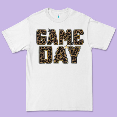Game Day Leopard Premium Tee Designed By Zillion Design Studio