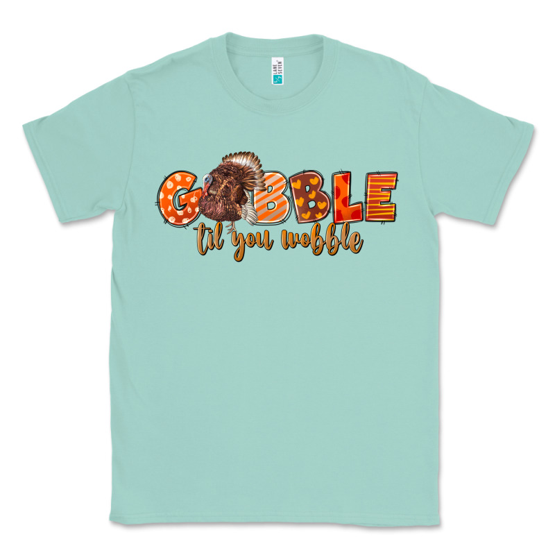 Fall Gobble Gobble Til You Wobble Classic Tee by LillyAllenDesigns | Teevron