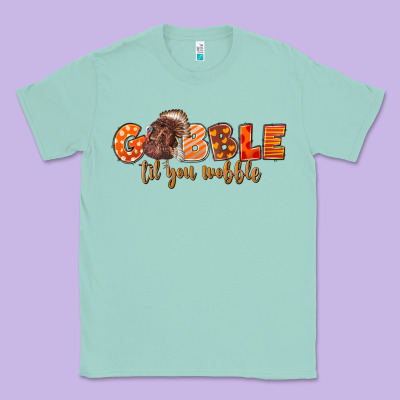 Fall Gobble Gobble Til You Wobble Classic Tee Designed By Lillyallendesigns