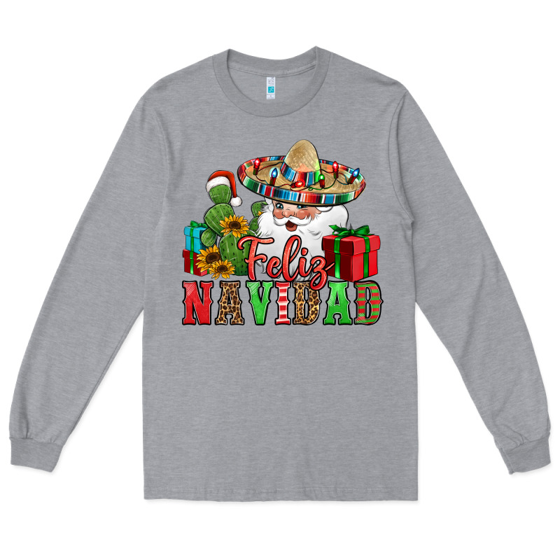 Feliz Navidad Spanish Christmas Long Sleeve Tee by Jasminsmagicworld | Teevron