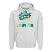 Dove Grey boys go to jupiter Zipper Hoodie - MaliasSmallBusiness