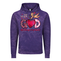 Cloud Purple with god all things are possible Vintage Hoodie - OliviaCreatesArt