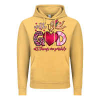 Vintage Mustard with god all things are possible Vintage Hoodie - OliviaCreatesArt