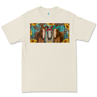 Bone horses with leopard and sunflowers Premium Tee - RanaPortraitStore