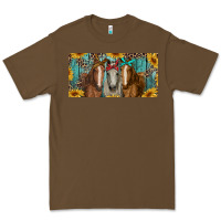 Cacao horses with leopard and sunflowers Premium Tee - RanaPortraitStore