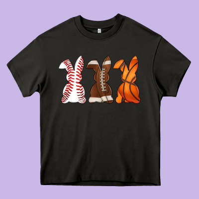 Western Easter Support Bunny Heavy Core Tee Designed By Artiststas