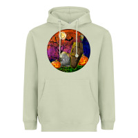 Matcha halloween round Heavyweight Hoodie - BundleAndBundleShop