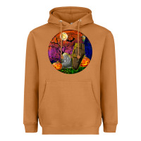 Meerkat halloween round Heavyweight Hoodie - BundleAndBundleShop