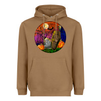 Toasted Coconut halloween round Heavyweight Hoodie - BundleAndBundleShop