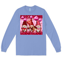 Colony Blue valentines gnomies with leopard Long Sleeve Tee - NancyCooperArtShop
