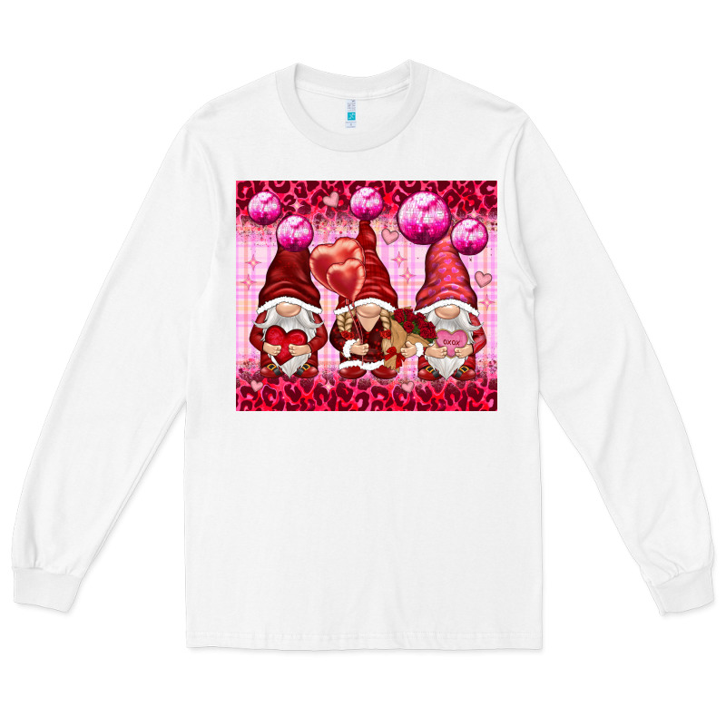 Valentines Gnomies With Leopard Long Sleeve Tee by NancyCooperArtShop | Teevron